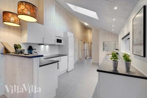 Køkkenet i luksushus nr. 550 er godt indrettet.