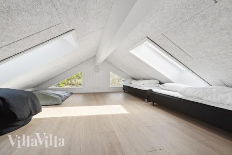 Nogle af de 24 sovepladser findes på hemsen i luksushus nr. 583