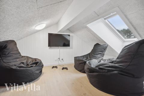 Nogle af de 20 sovepladser findes på hemsen i luksushus nr. 596