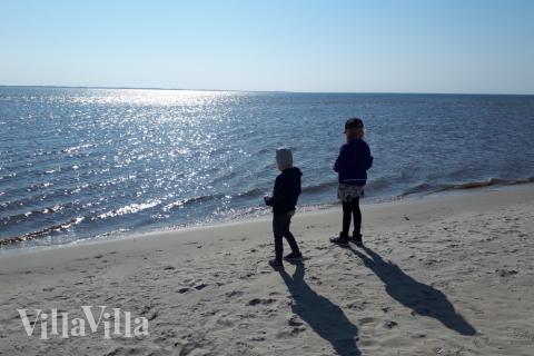 Den dejlige strand nær luksushus 598 ved Sydjylland.