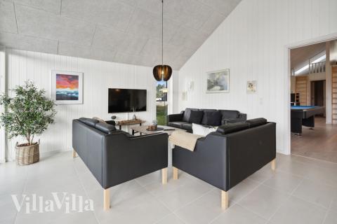 Sofahjørnet i luksushus 600 i Sydjylland.