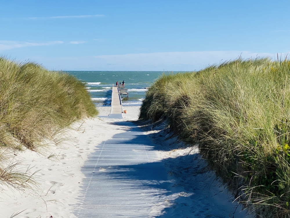 Stranden nær luksushus nr. 602.