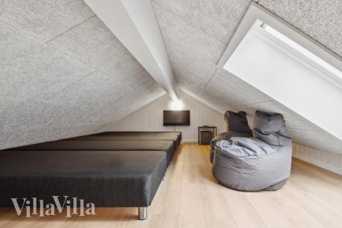 Nogle af de 18 sovepladser findes på hemsen i luksushus nr. 750