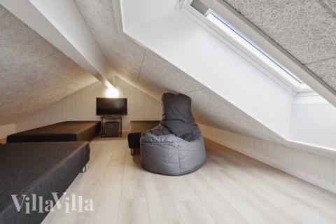 Nogle af de 18 sovepladser findes på hemsen i luksushus nr. 752