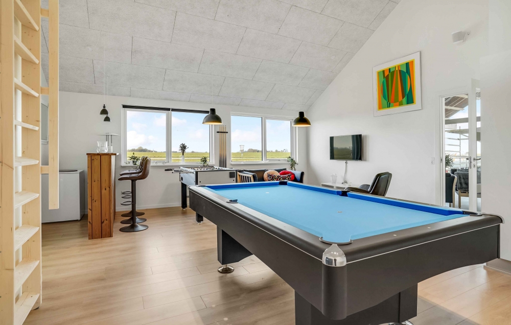 Ud over de mange timer, man kan bruge i husets pool-afdeling, så byder luksushus 548 også på billard/bordtennis og dart