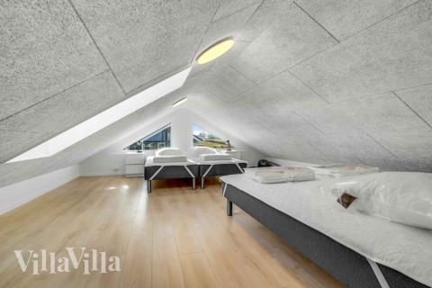 Nogle af de 20 sovepladser findes på hemsen i luksushus nr. 548