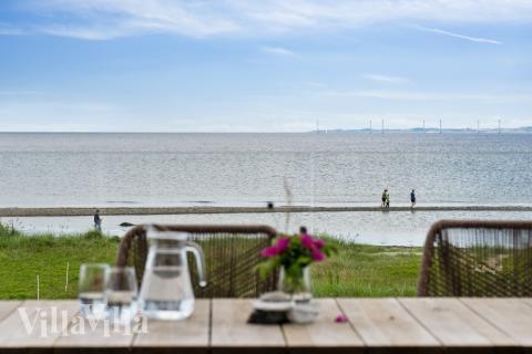 Stor terrasse ved luksushus nr. 606 i Østjylland.