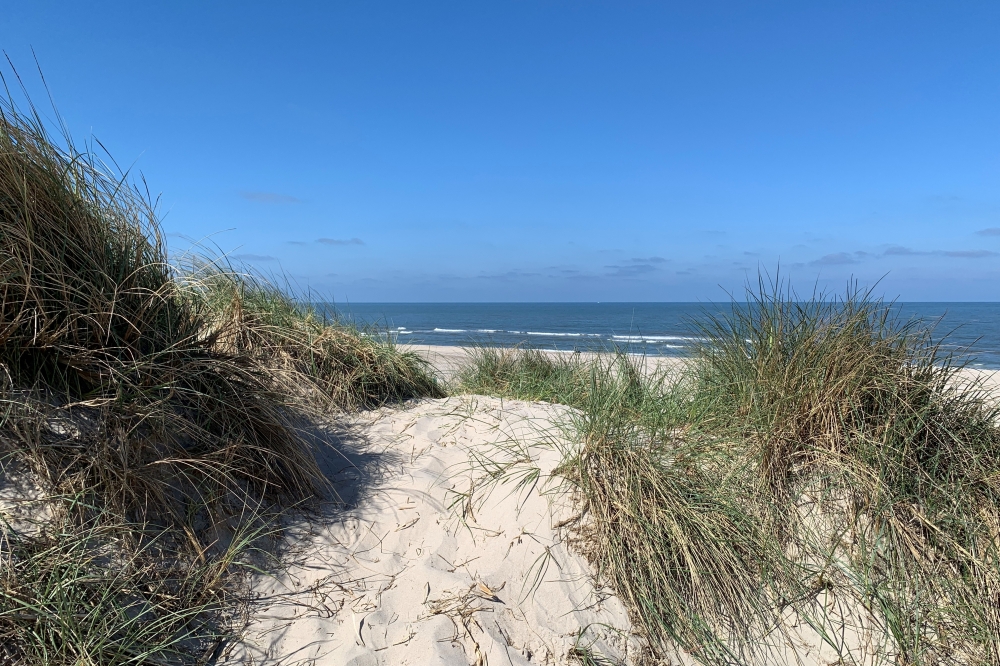 Stranden nær luksushus nr. 608.