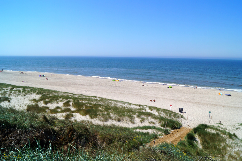 Den dejlige strand nær luksushus 609 ved Vestjylland.