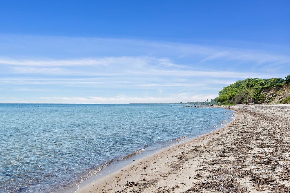 Den dejlige strand nær luksushus 611 ved Sydjylland.