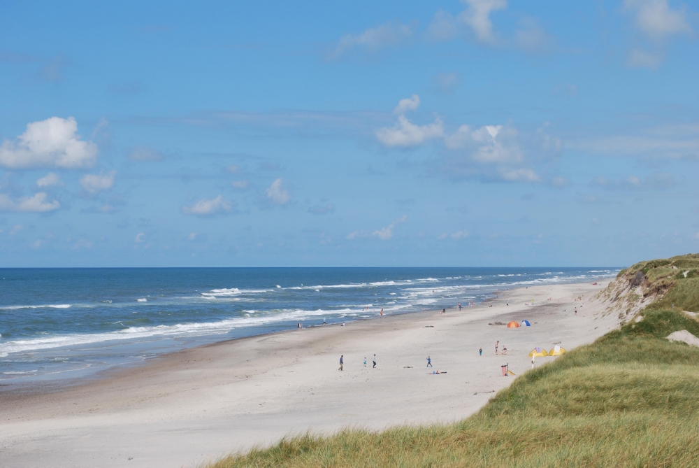 Den dejlige strand nær luksushus 613 ved Vestjylland.