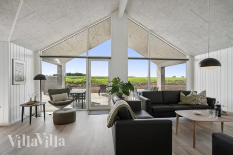 Sofahjørnet i luksushus 614 i Fyn og øer.