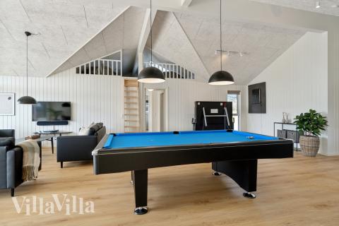 Luksushus 619 til 30 personer byder på et stort aktivitetsrum med bl.a. billard og dart