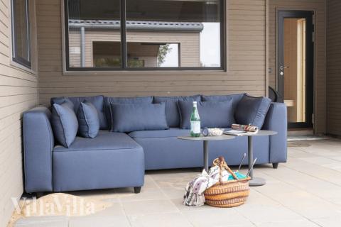 Luksushus nr. 624 har en dejlig terrasse med gode havemøbler til 14 personer.