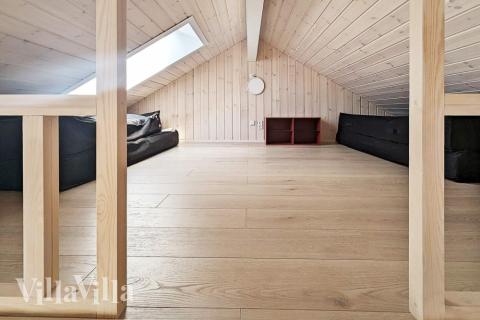 Nogle af de 12 sovepladser findes på hemsen i luksushus nr. 625