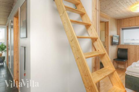 Nogle af de 14 sovepladser findes på hemsen i luksushus nr. 626