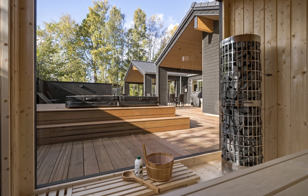 Luksushus nr. 638 er blandt andet udstyrret med en dejlig sauna.