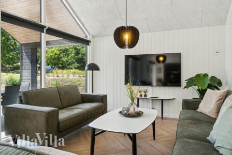 Sofahjørnet i luksushus 640 i Østjylland.