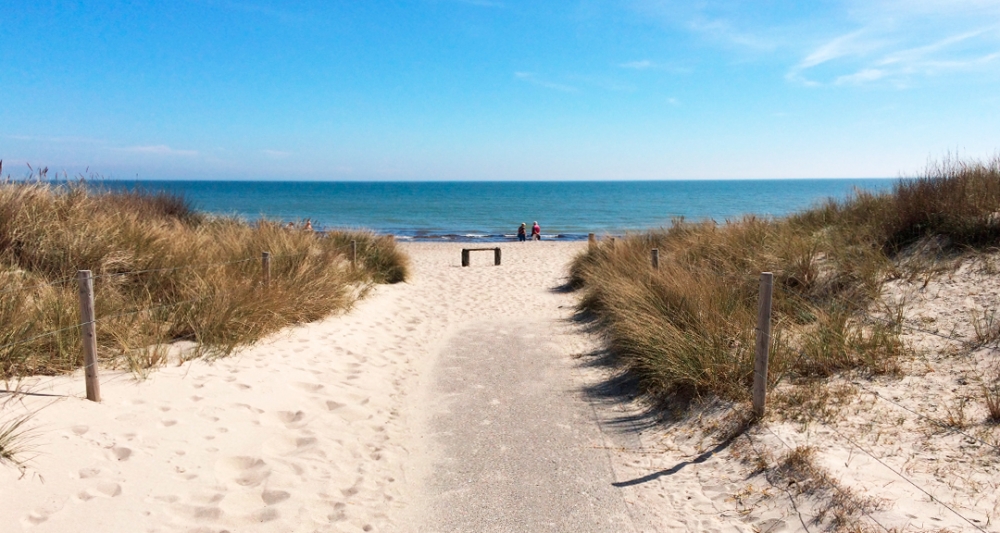 Stranden nær luksushus nr. 642.