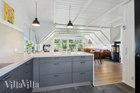 Velindrettet køkken i luksushus nr. 643 i Vestjylland.