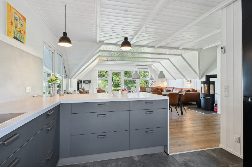 Velindrettet køkken i luksushus nr. 643 i Vestjylland.