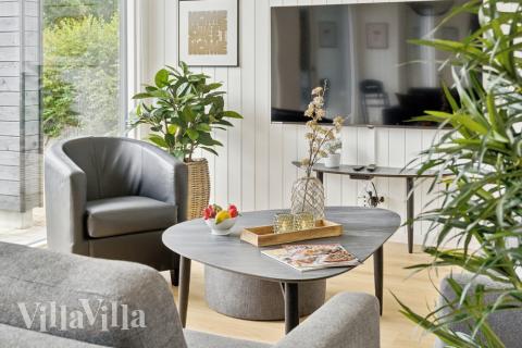 Sofahjørnet i luksushus 644 i Lolland/Falster/Møn.