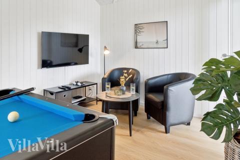 Dyst i sommerhusets aktivitetsrum, når I besøger luksushus nr. 644 i Lolland/Falster/Møn.