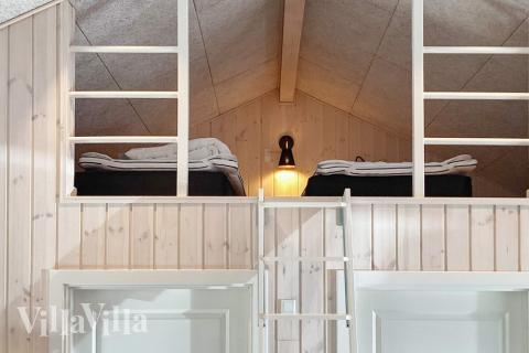 Nogle af de 14 sovepladser findes på hemsen i luksushus nr. 649