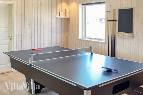 Dyst i sommerhusets aktivitetsrum, når I besøger luksushus nr. 649 i Lolland/Falster/Møn.