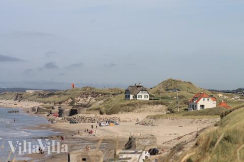 Den dejlige strand nær luksushus 658 ved Nordjylland.
