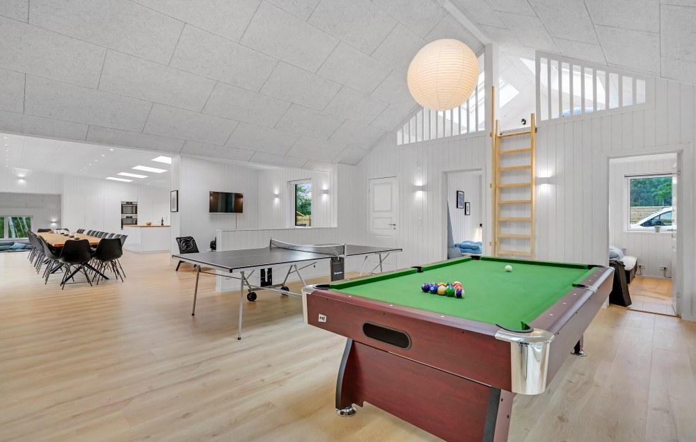 Ud over de mange timer, man kan bruge i husets pool-afdeling, så byder luksushus 674 også på billard/bordtennis og dart