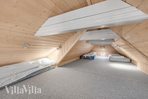 Nogle af de 15 sovepladser findes på hemsen i luksushus nr. 675