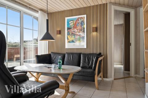 Sofahjørnet i luksushus 675 i Vestjylland.