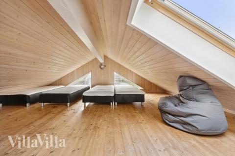 Nogle af de 20 sovepladser findes på hemsen i luksushus nr. 220