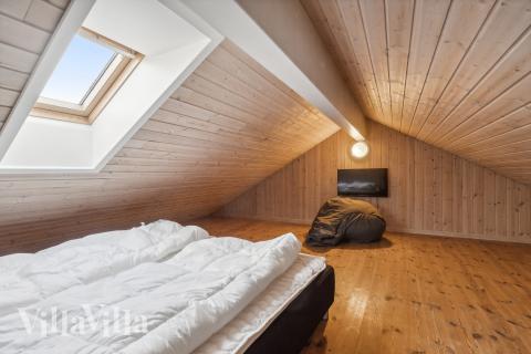 Nogle af de 16 sovepladser findes på hemsen i luksushus nr. 221