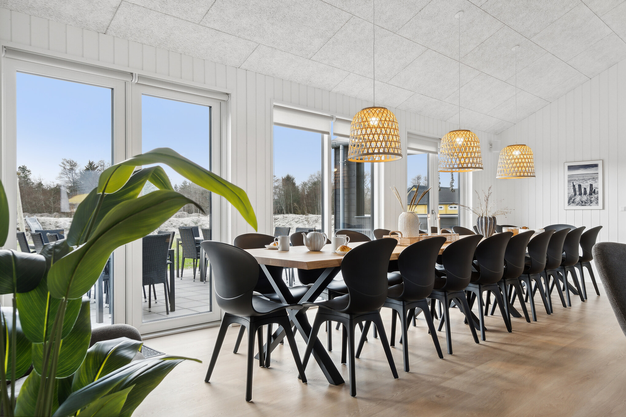Opholdsrum med plads til 20 i luksushus nr. 652.