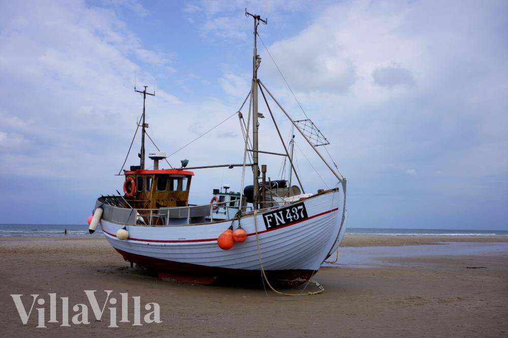 Den dejlige strand nær luksushus 669 ved Nordjylland.