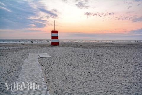 Den dejlige strand nær luksushus 660 ved Vestjylland.