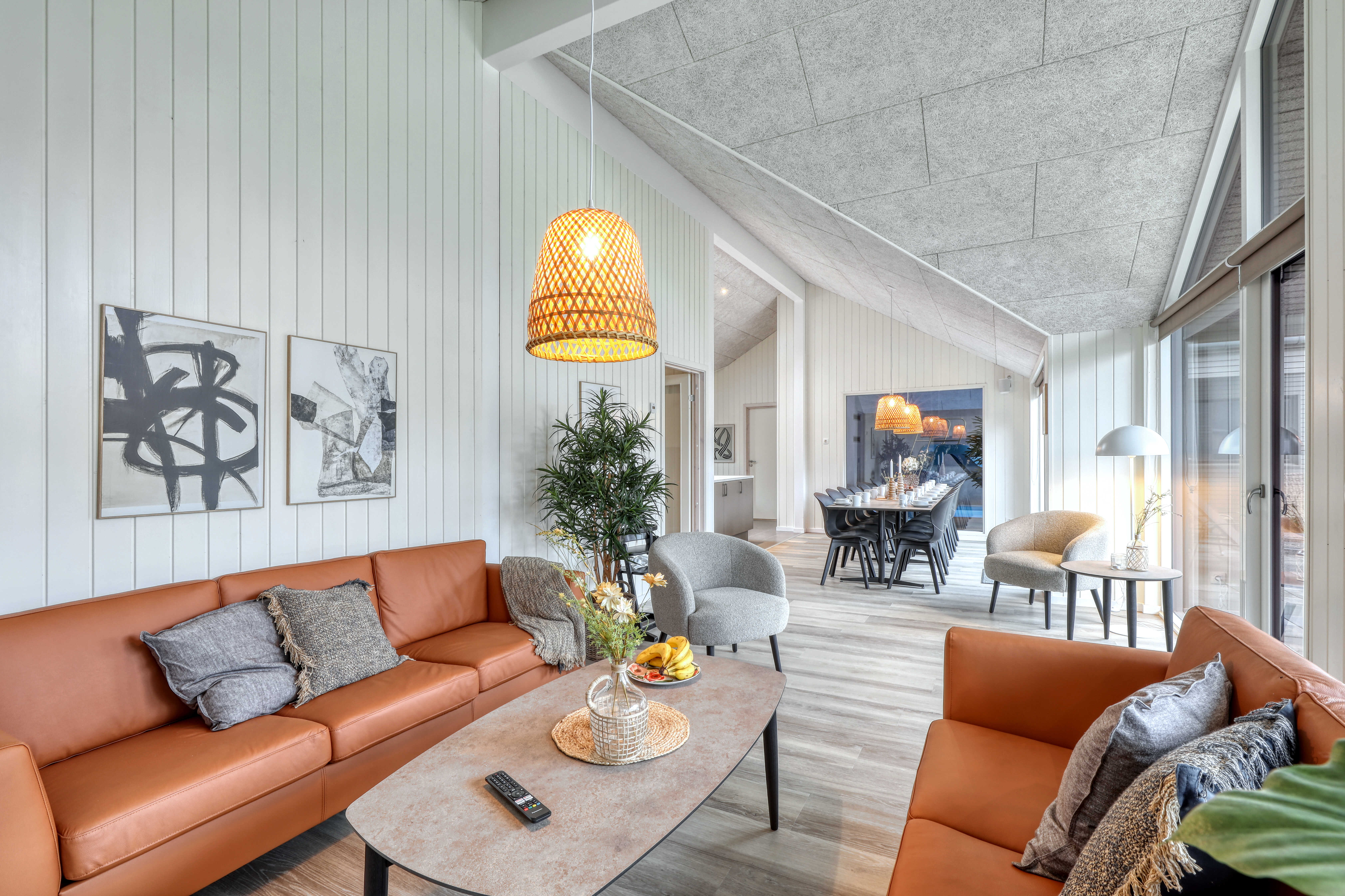 Sofahjørnet i luksushus 770 i Tyskland.