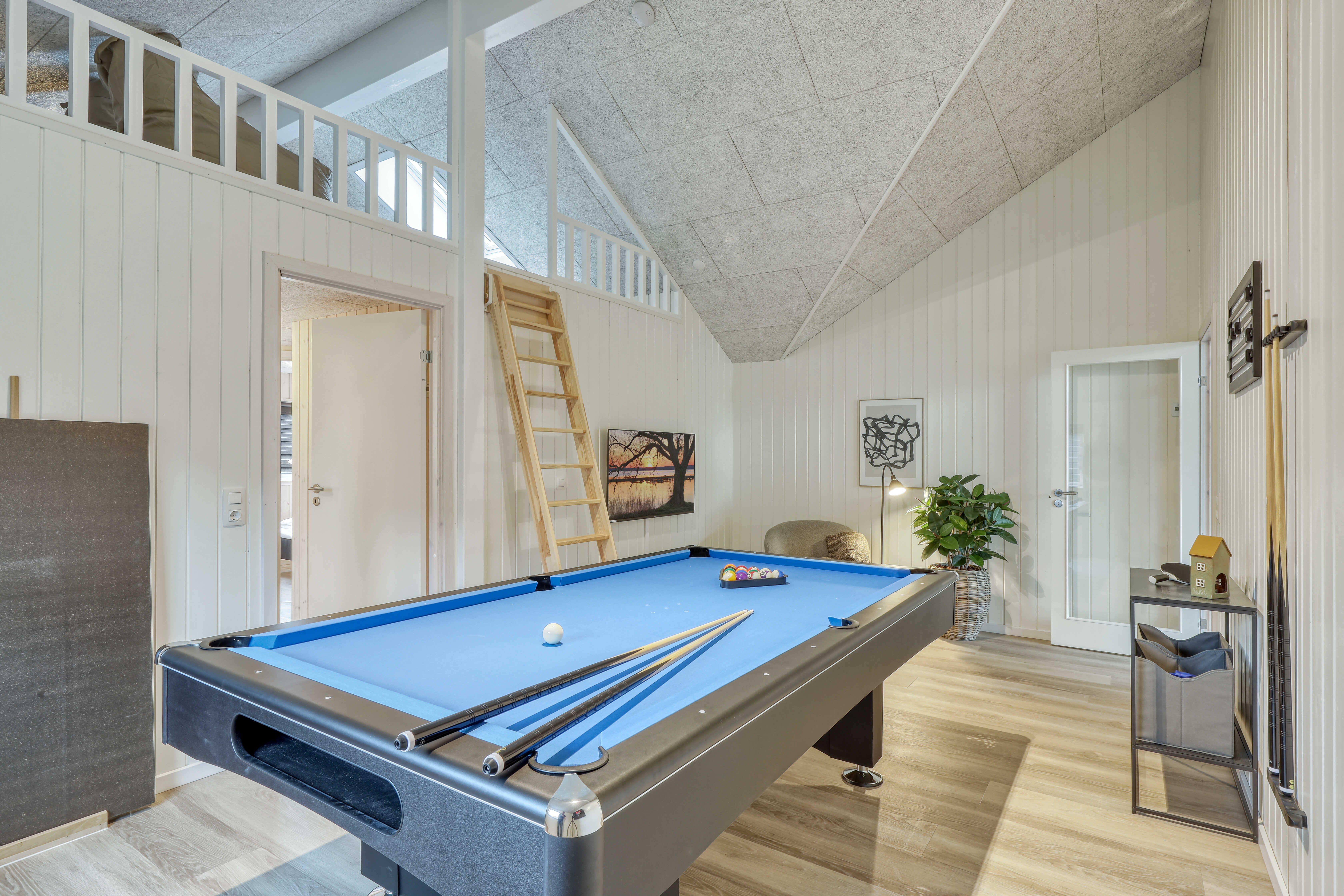 Ud over de mange timer, man kan bruge i husets pool-afdeling, så byder luksushus 769 også på billard/bordtennis og dart
