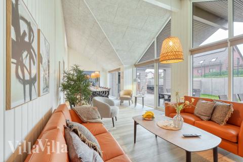 Sofahjørnet i luksushus 768 i Tyskland.