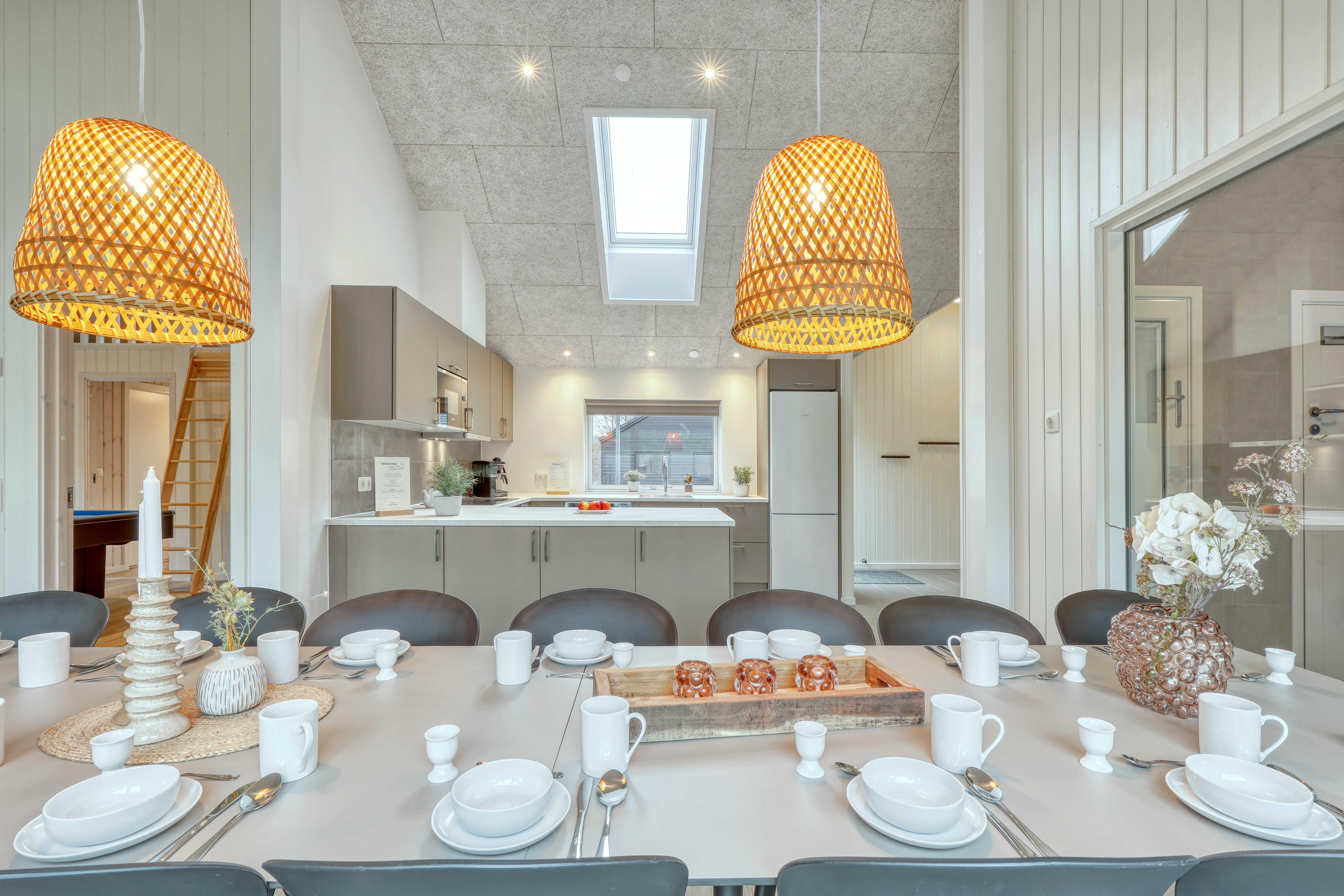 Opholdsrum med plads til 14 i luksushus nr. 766.