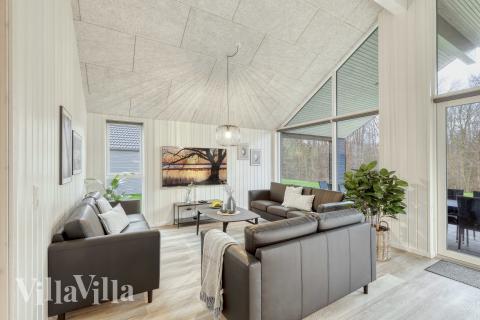 Sofahjørnet i luksushus 760 i Tyskland.