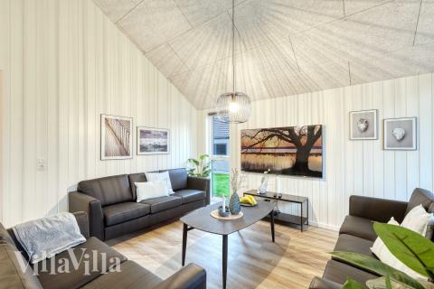 Sofahjørnet i luksushus 762 i Tyskland.