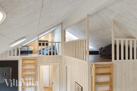 Nogle af de 18 sovepladser findes på hemsen i luksushus nr. 597