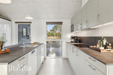 Velindrettet køkken i luksushus nr. 653 i Vestjylland.