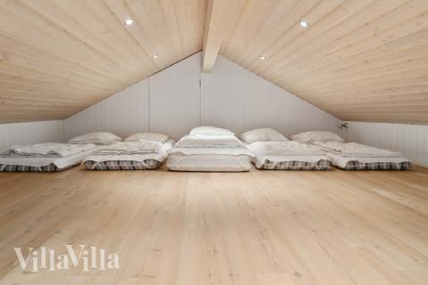 Nogle af de 17 sovepladser findes på hemsen i luksushus nr. 681