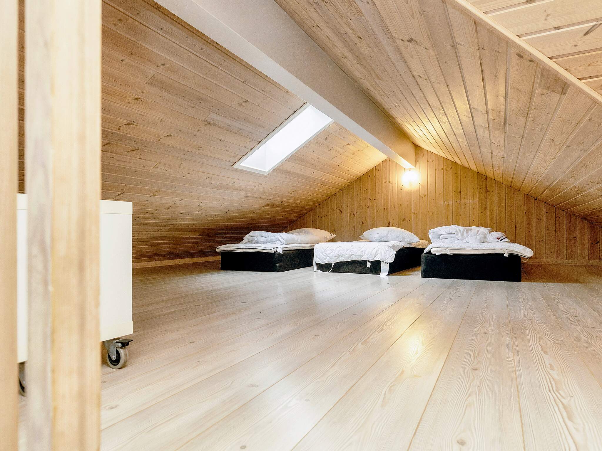 Nogle af de 18 sovepladser findes på hemsen i luksushus nr. 218