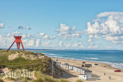 Den dejlige strand nær luksushus 692 ved Nordjylland.