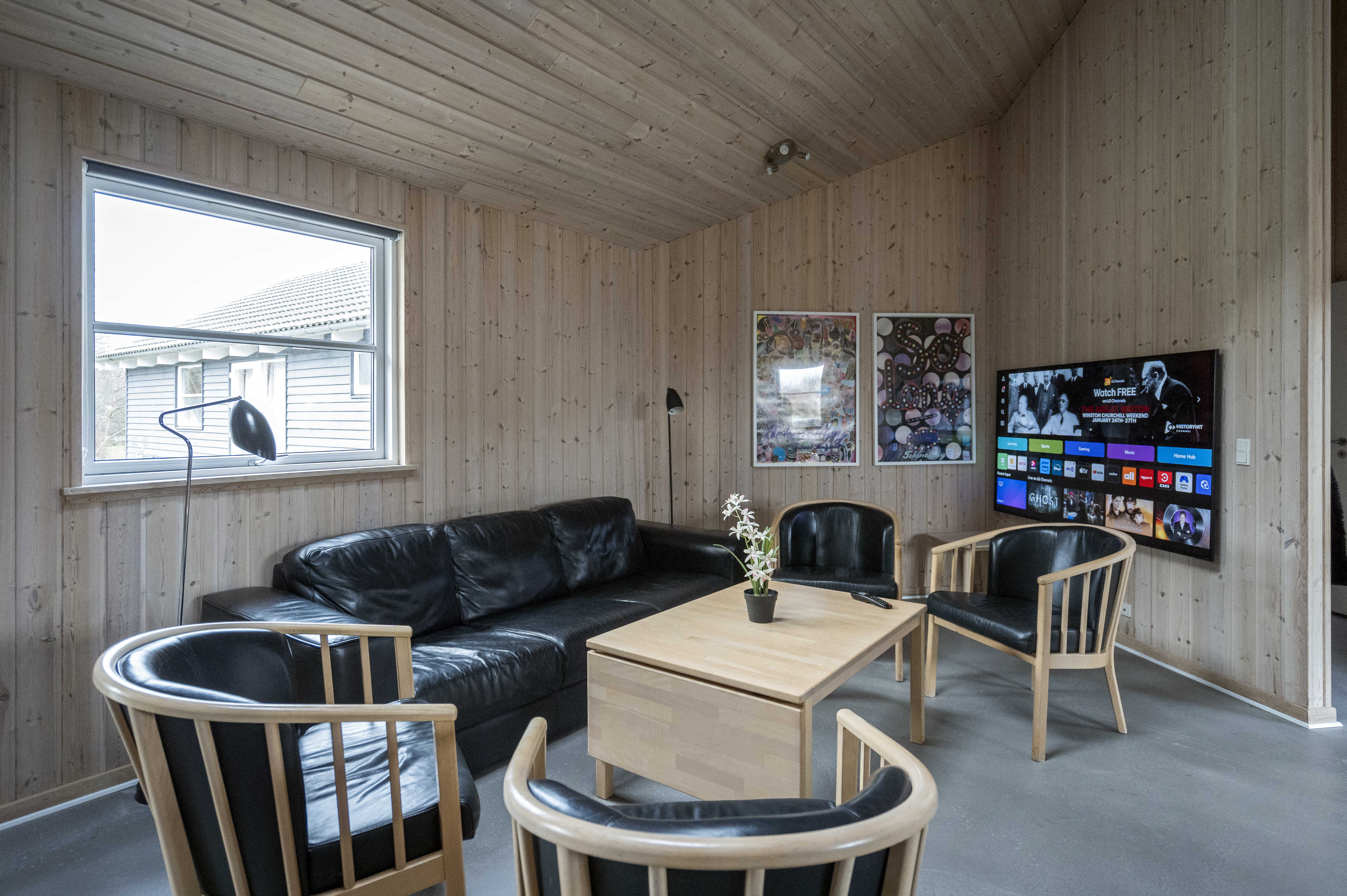 Dyst i sommerhusets aktivitetsrum, når I besøger luksushus nr. 275 i Nordsjælland.